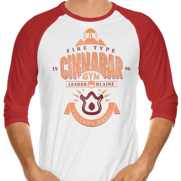 Cinnabar Island Gym - 3 4 Sleeve Raglan T-Shirt Online now