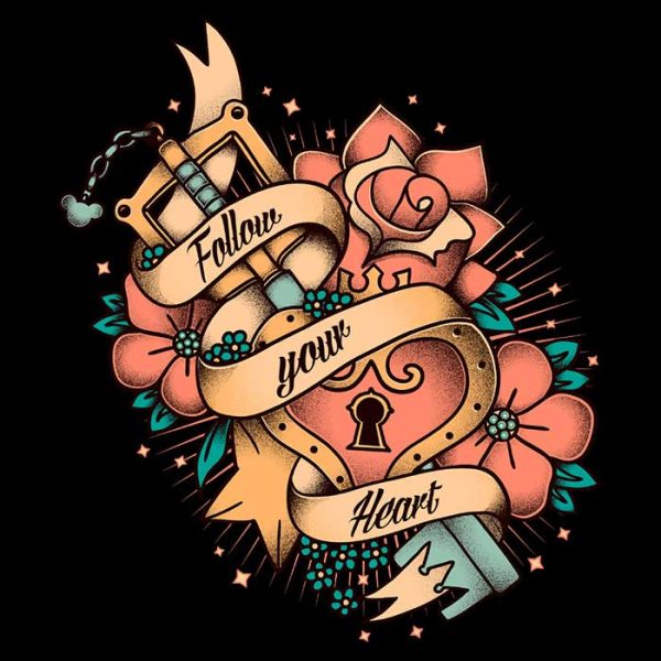 Follow Your Heart - Ringer T-Shirt For Cheap - Image 2